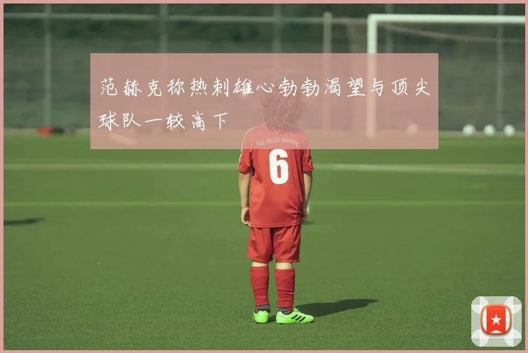 范赫克称热刺雄心勃勃渴望与顶尖球队一较高下